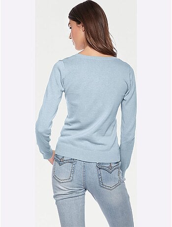 Pull Encolure Ronde Basique Et Facile à Associer, Coloris Tendance - Taille Standard - helline