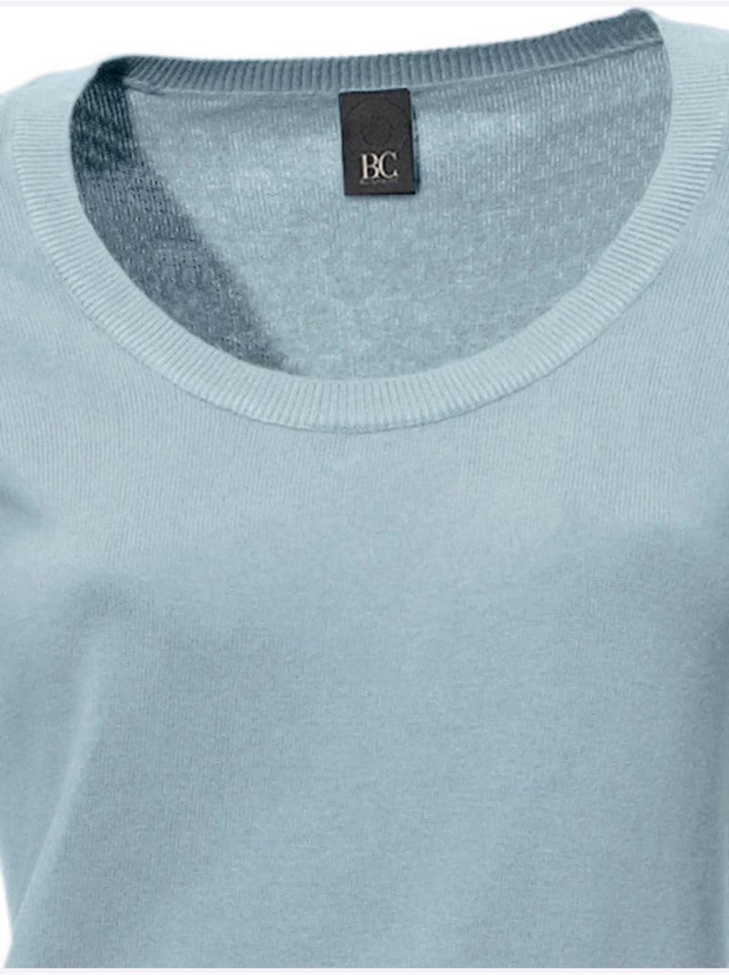 Pull Encolure Ronde Basique Et Facile à Associer, Coloris Tendance - Taille Standard - Helline Bleu - Kiabi
