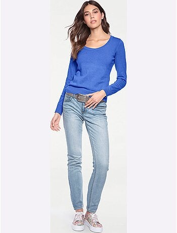 Pull Encolure Ronde Basique Et Facile à Associer, Coloris Tendance - Taille Standard - helline
