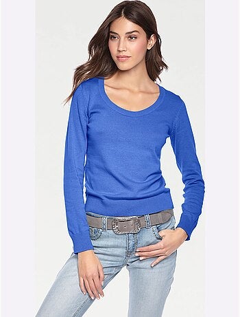 Pull Encolure Ronde Basique Et Facile à Associer, Coloris Tendance - Taille Standard - helline