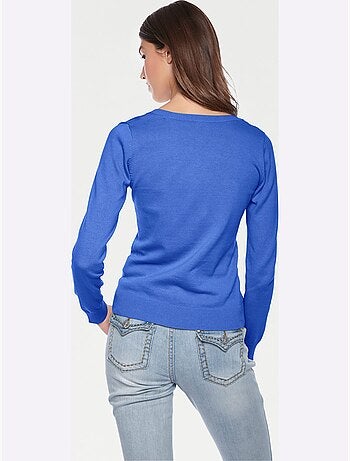 Pull Encolure Ronde Basique Et Facile à Associer, Coloris Tendance - Taille Standard - helline