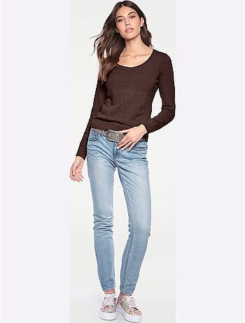 Pull Encolure Ronde Basique Et Facile à Associer, Coloris Tendance - Taille Standard - helline