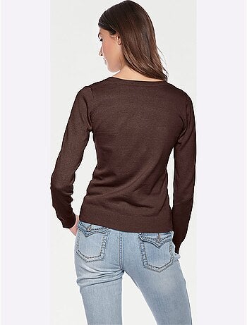 Pull Encolure Ronde Basique Et Facile à Associer, Coloris Tendance - Taille Standard - helline