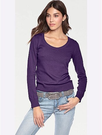 Pull Encolure Ronde Basique Et Facile à Associer, Coloris Tendance - Taille Standard - helline