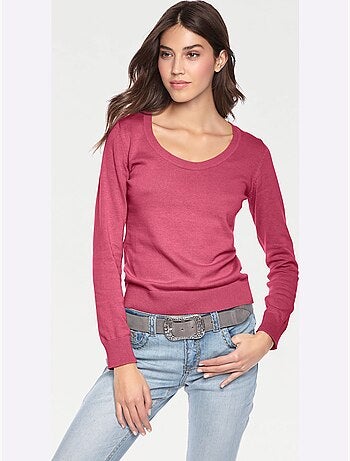 Pull Encolure Ronde Basique Et Facile à Associer, Coloris Tendance - Taille Standard - helline
