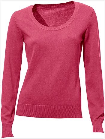 Pull Encolure Ronde Basique Et Facile à Associer, Coloris Tendance - Taille Standard - helline