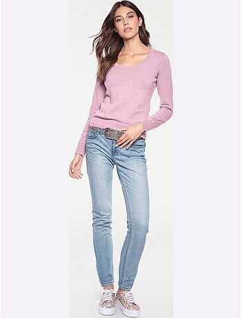 Pull Encolure Ronde Basique Et Facile à Associer, Coloris Tendance - Taille Standard - helline