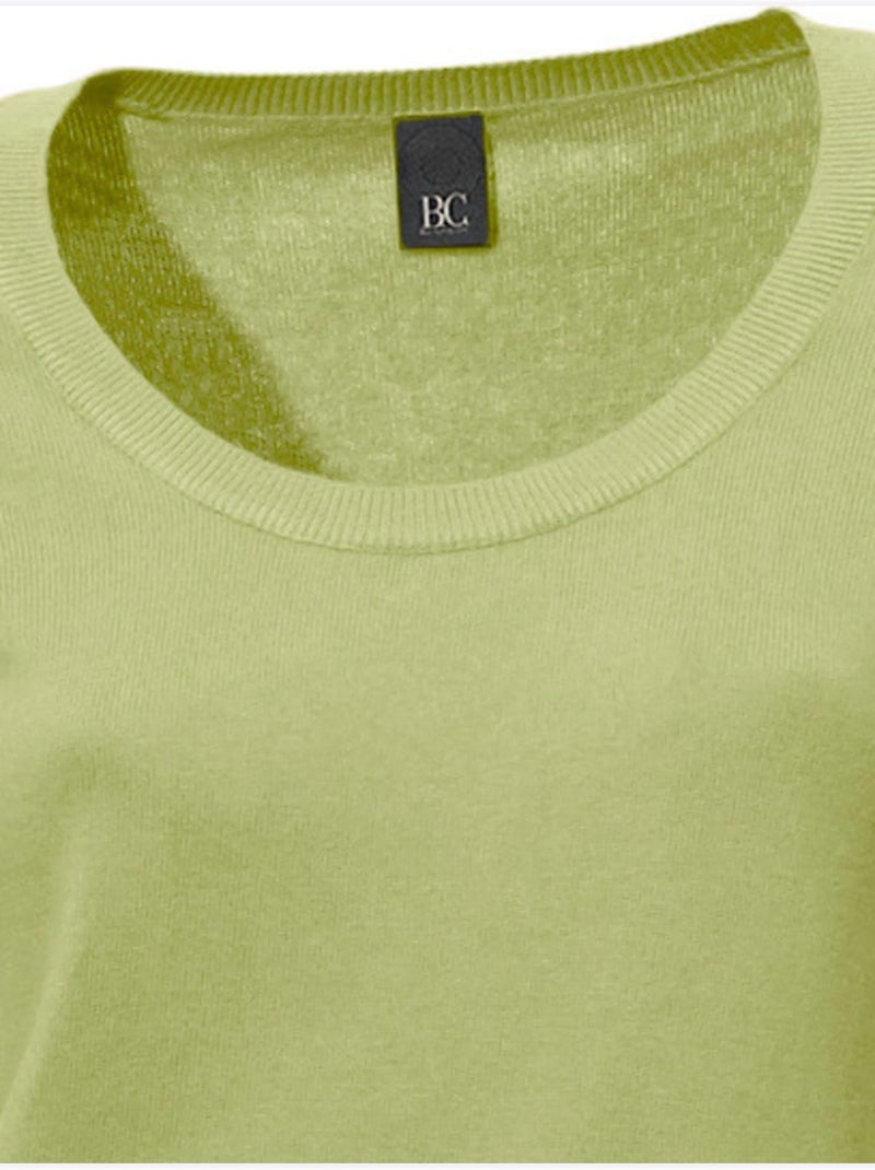 Pull Encolure Ronde Basique Et Facile à Associer, Coloris Tendance - Taille Standard - Helline Vert kiwi - Kiabi