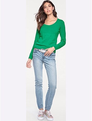 Pull Encolure Ronde Basique Et Facile à Associer, Coloris Tendance - Taille Standard - helline