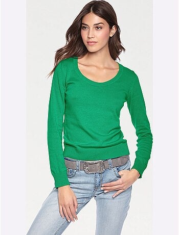 Pull Encolure Ronde Basique Et Facile à Associer, Coloris Tendance - Taille Standard - helline