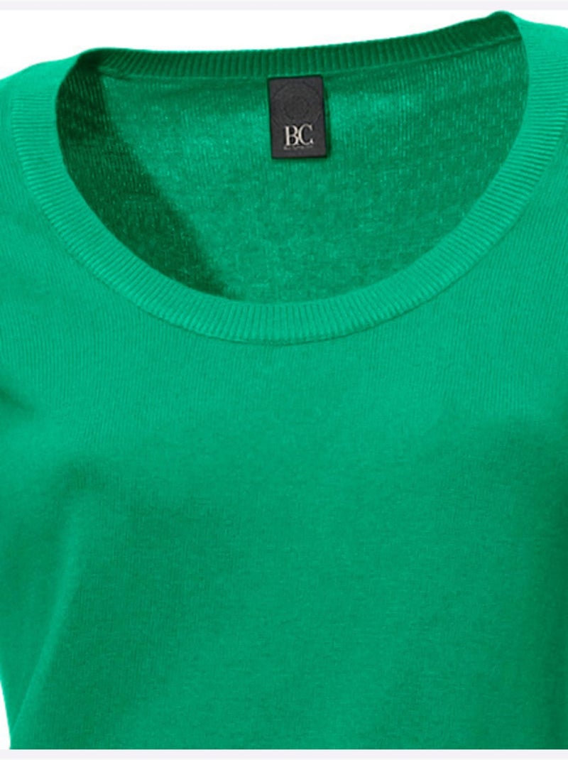 Pull Encolure Ronde Basique Et Facile à Associer, Coloris Tendance - Taille Standard - Helline Vert - Kiabi