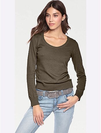 Pull Encolure Ronde Basique Et Facile à Associer, Coloris Tendance - Taille Standard - helline