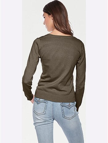 Pull Encolure Ronde Basique Et Facile à Associer, Coloris Tendance - Taille Standard - helline