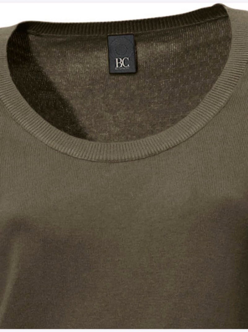 Pull Encolure Ronde Basique Et Facile à Associer, Coloris Tendance - Taille Standard - Helline Vert olive - Kiabi
