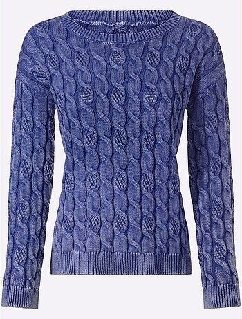 Pull Encolure Ronde Délavé Tendance - Taille Standard - Helline