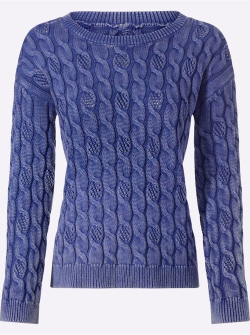 Pull Encolure Ronde Délavé Tendance - Taille Standard - helline - Kiabi