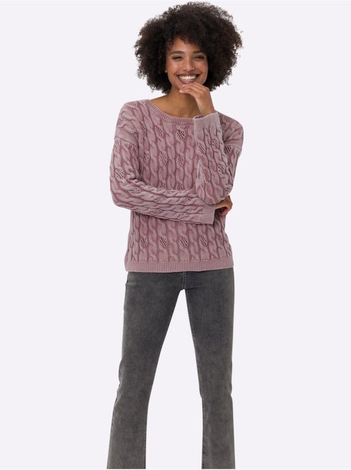 Pull Encolure Ronde Délavé Tendance - Taille Standard - helline - Kiabi