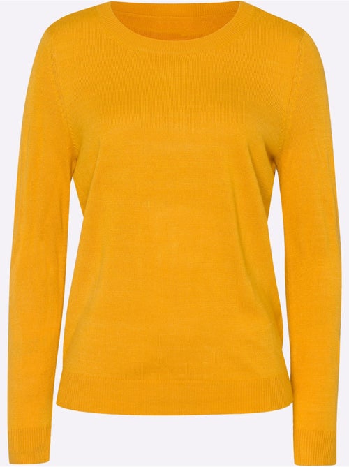 Pull encolure ronde doux avec manches longues en maille légère - Taille standard - Moda Vilona - Kiabi