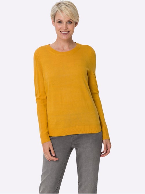 Pull encolure ronde doux avec manches longues en maille légère - Taille standard - Moda Vilona - Kiabi