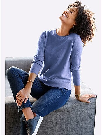 Pull Encolure Ronde Doux Comme Du Cachemire - Taille Standard - Moda Vilona