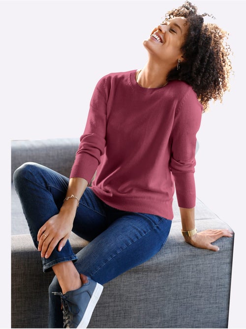 Pull Encolure Ronde Doux Comme Du Cachemire - Taille Standard - Moda Vilona - Kiabi