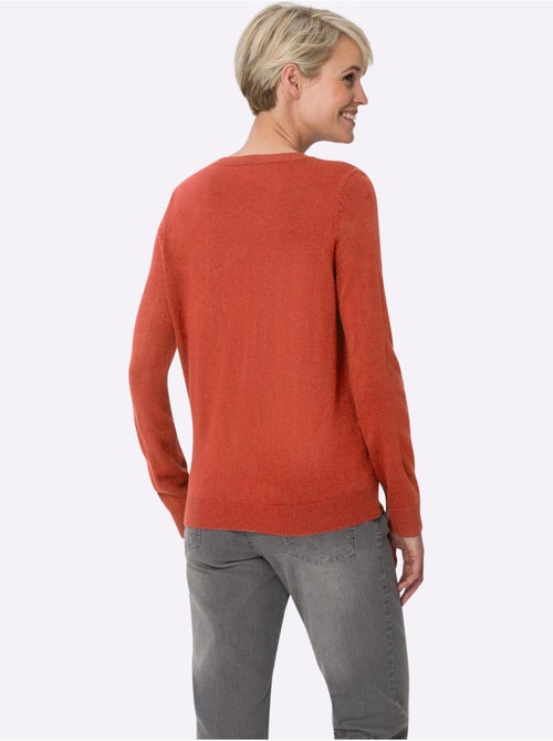 Pull encolure ronde doux en matière soignée avec manches longues - Taille standard - Moda Vilona - Kiabi