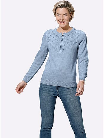 Pull Encolure Ronde Fil Chiné Doux - Taille Standard - Witt