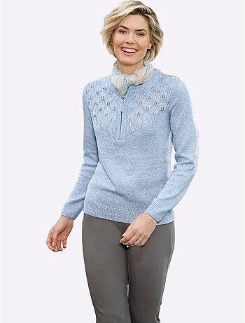 Pull Encolure Ronde Fil Chiné Doux - Taille Standard - Witt