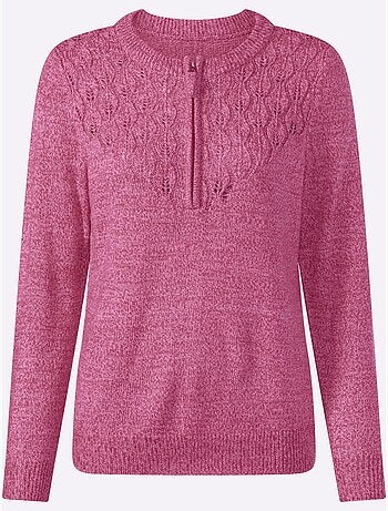 Pull Encolure Ronde Fil Chiné Doux - Taille Standard - Witt