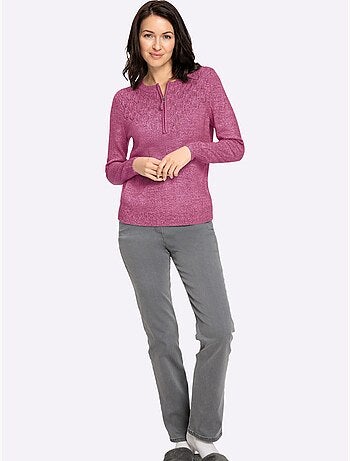 Pull Encolure Ronde Fil Chiné Doux - Taille Standard - Witt