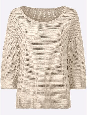 Pull Encolure Ronde Fil Fantaisie Brillant - Taille Standard - Helline