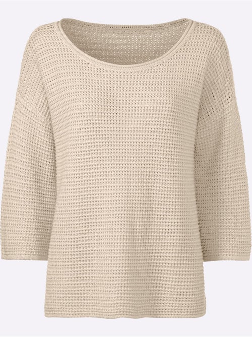 Pull Encolure Ronde Fil Fantaisie Brillant - Taille Standard - Helline - Kiabi Pull Encolure Ronde Fil Fantaisie Brillant - Taille Standard - Helline - Kiabi