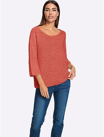 Pull Encolure Ronde Fil Fantaisie Brillant - Taille Standard - Helline