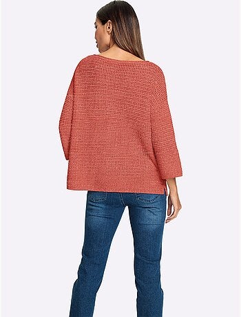 Pull Encolure Ronde Fil Fantaisie Brillant - Taille Standard - Helline