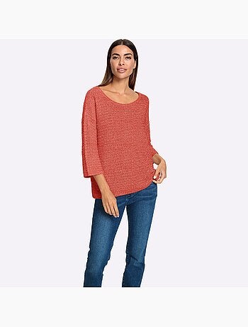 Pull Encolure Ronde Fil Fantaisie Brillant - Taille Standard - Helline