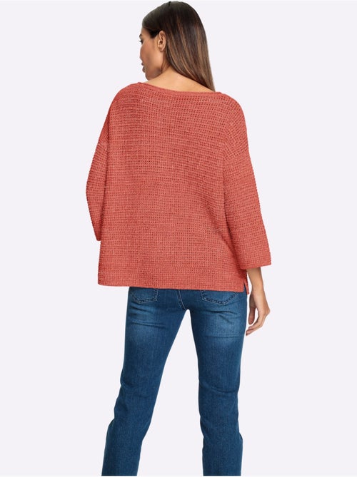 Pull Encolure Ronde Fil Fantaisie Brillant - Taille Standard - helline - Kiabi