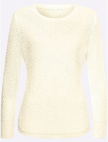 Pull encolure ronde fil fantaisie doux - taille standard - moda vilona