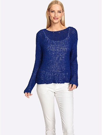 Pull Encolure Ronde Joli Fil Fantaisie - Taille Standard - Helline