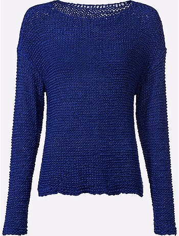 Pull Encolure Ronde Joli Fil Fantaisie - Taille Standard - Helline