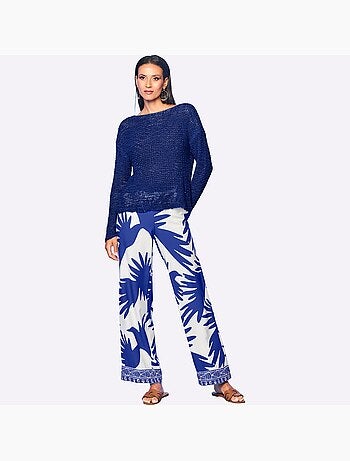 Pull Encolure Ronde Joli Fil Fantaisie - Taille Standard - Helline