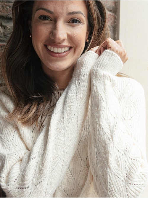 Pull encolure ronde maille fantaisie - DAXON - Kiabi