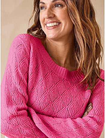 Pull encolure ronde maille fantaisie - DAXON