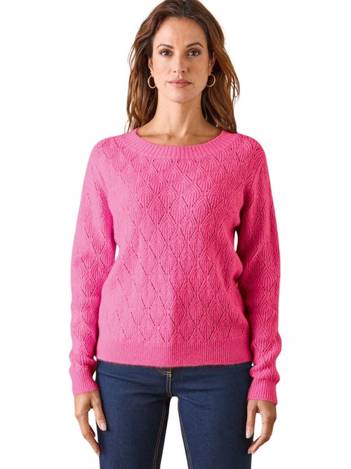 Pull encolure ronde maille fantaisie - DAXON - Kiabi