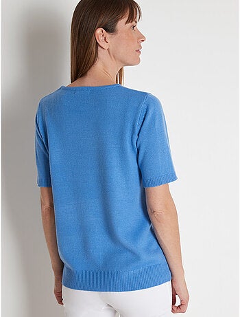 Pull encolure ronde manches courtes - DAXON
