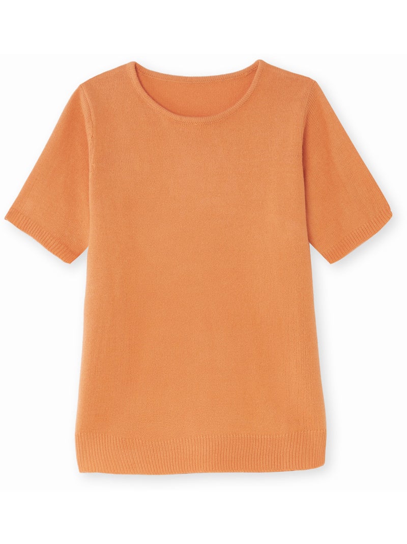 Pull encolure ronde manches courtes - DAXON Corail - Kiabi