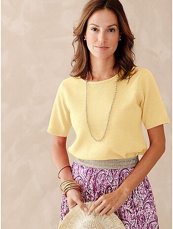 Pull encolure ronde manches courtes - DAXON
