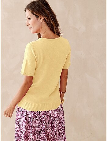 Pull encolure ronde manches courtes - DAXON