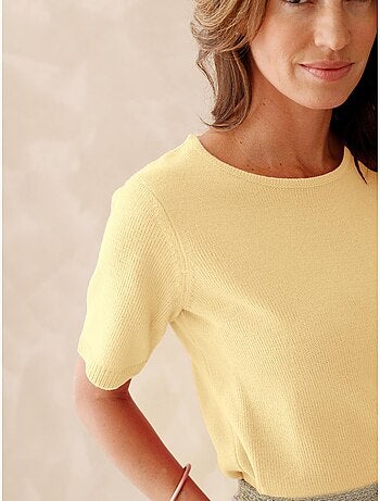 Pull encolure ronde manches courtes - DAXON