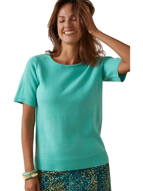 Pull encolure ronde manches courtes - DAXON - Kiabi