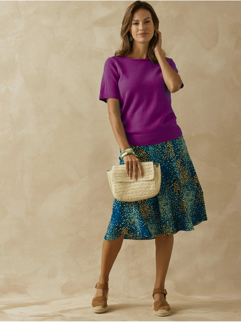 Pull encolure ronde manches courtes - DAXON Violet foncé - Kiabi